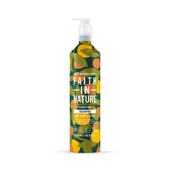 Faith In Nature Shampoo for Oily Hair Grapefruit & Orange 500ml Aluminium