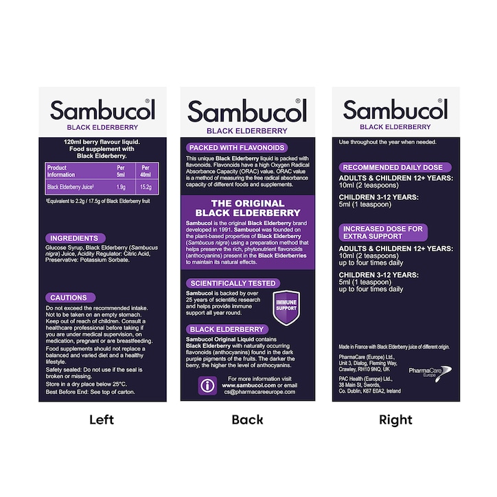Sambucol Original Black Elderberry Formula 120ml image 2