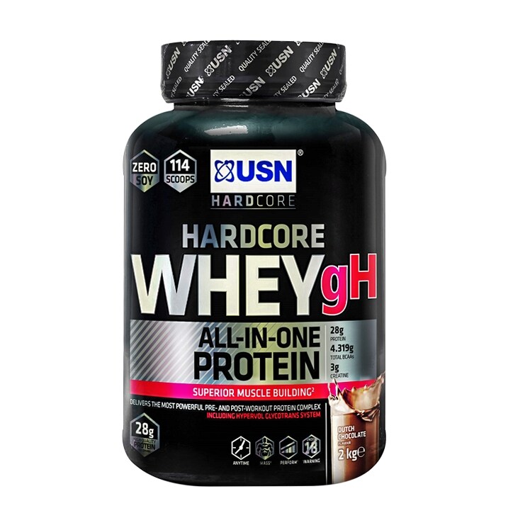 USN Hardcore Whey Chocolate 2000g Powder image 1
