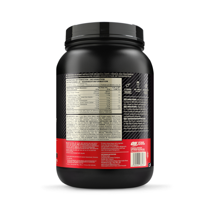 Optimum Nutrition Gold Standard 100% Whey Protein Double Rich Chocolate 899g image 3