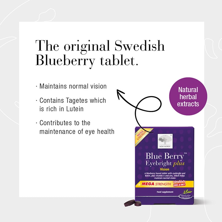 New Nordic BlueBerry Eyebright Plus One-a-Day 30 Tablets image 2