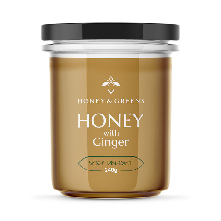 Honey & Greens Honey with Ginger 240g image 1