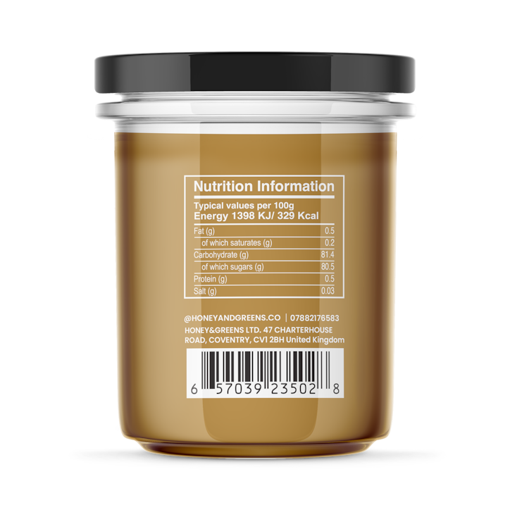 Honey & Greens British Honey with Ginger 240g image 3