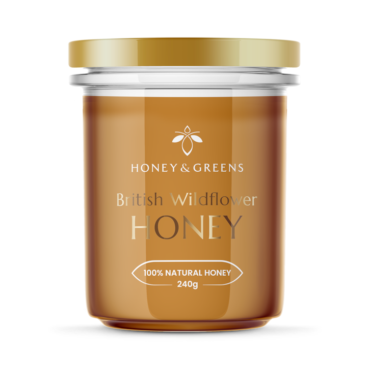 Honey & Greens British Wildflower Honey 240g image 1