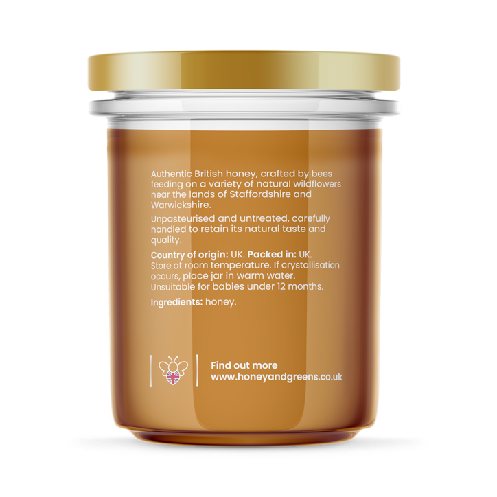Honey & Greens British Wildflower Honey 240g image 2