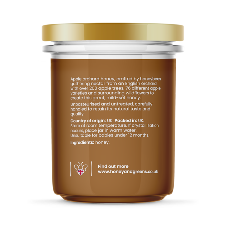 Honey & Greens British Apple Orchard Honey 240g image 2