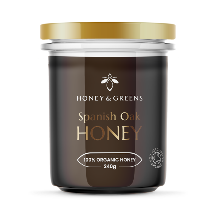 Honey & Greens Organic Spanish Oak Honey 240g image 1