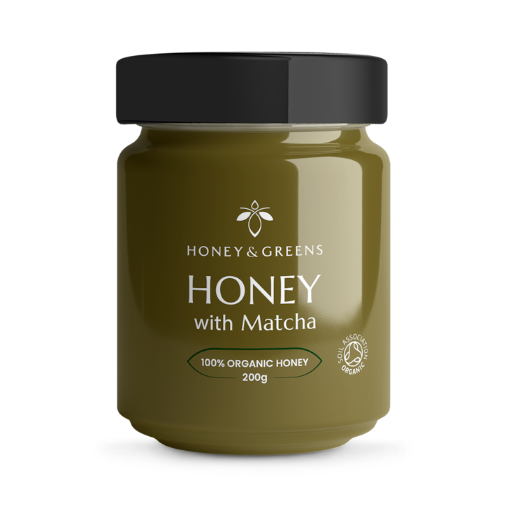 Honey & Greens Organic Honey with Matcha 200g image 1