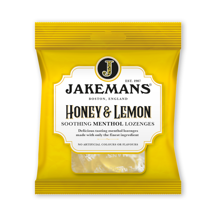 Jakemans Honey & Lemon Soothing Menthol Sweets 73g Bag image 1