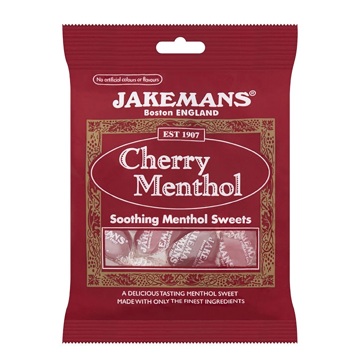 Jakemans Cherry Soothing Menthol Sweets 73g Bag-1