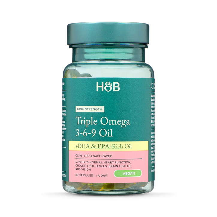 Holland & Barrett High Strength Vegan Triple Omega 3-6-9 Oil 680mg 30 Capsules image 1