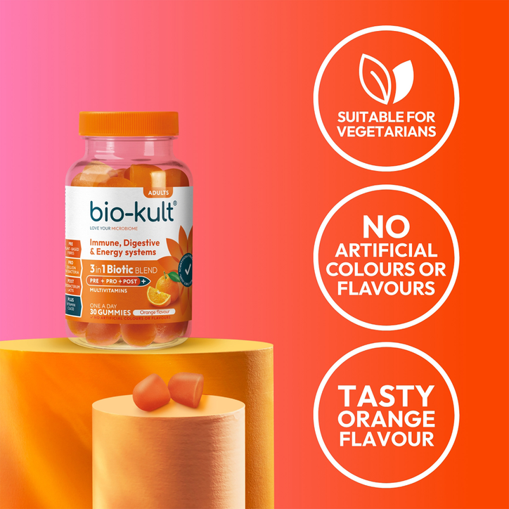 Bio-Kult 3-in-1 Biotic Blend Multivitamin for Adults Orange Flavoured 30 Gummies image 7