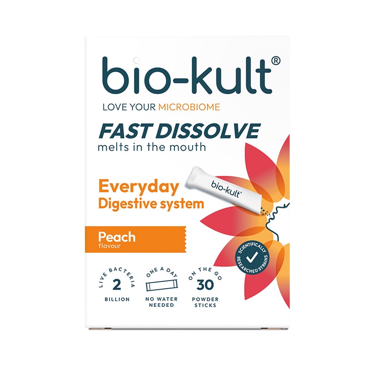 Bio-Kult Everyday Fast Dissolve Powder for Digestive System Peach Flavour 30 Sachets image 1