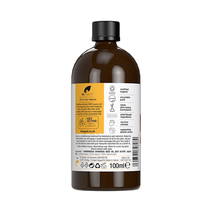 Dr Organic Pure Jojoba Oil 100ml image 2