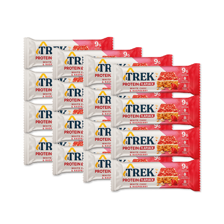 Trek White Chocolate & Raspberry Protein Flapjack 16x 50g image 1