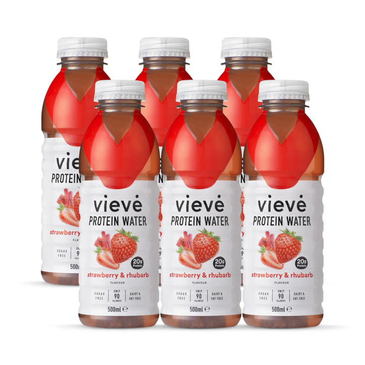 Vieve Strawberry & Rhubarb Protein Water Drinks 6x 500ml image 1