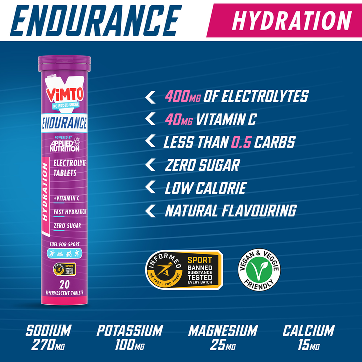 Applied Nutrition Electrolyte Hydration Effervescent Vimto® 20 Tablets image 2