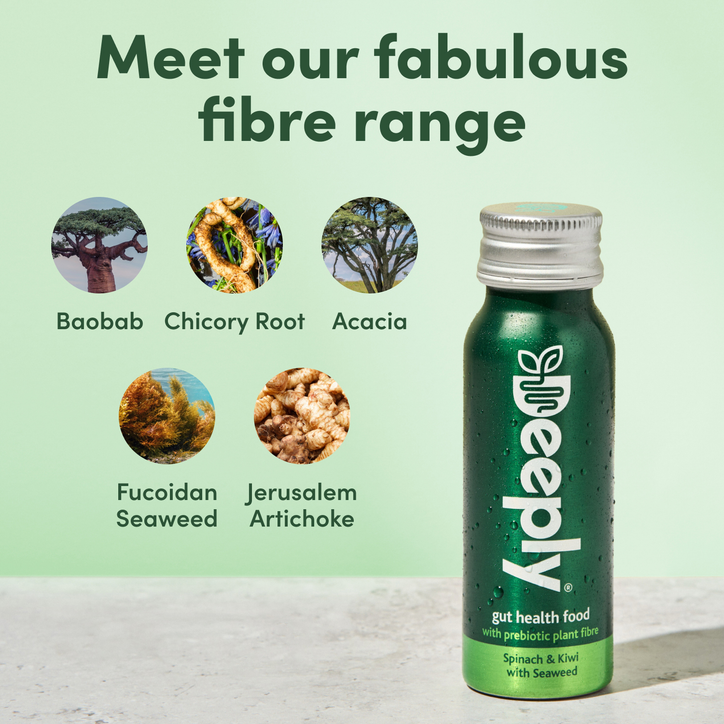 Deeply Gut Health Food With Prebiotic Plant Fibre Spinach & Kiwi With Seaweed 65ml image 6