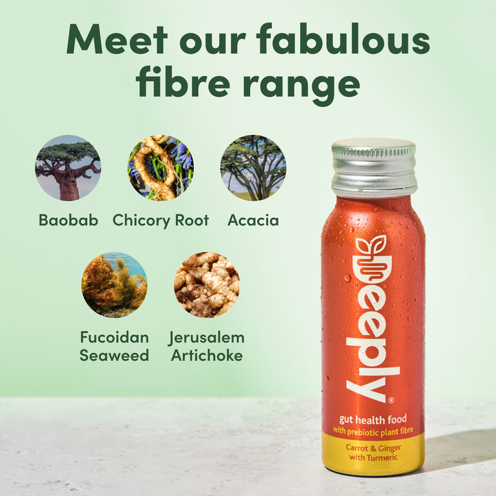 Deeply Gut Health Food With Prebiotic Plant Fibre Carrot & Ginger With Turmeric 65ml image 6