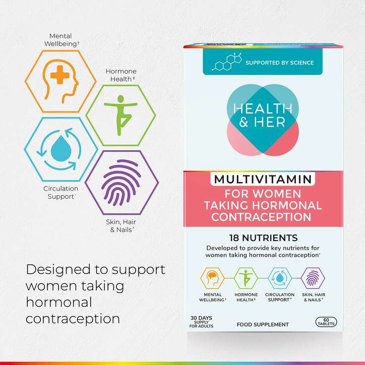 Health & Her Contraceptive Multivitamin Support 60 Tablets image 7