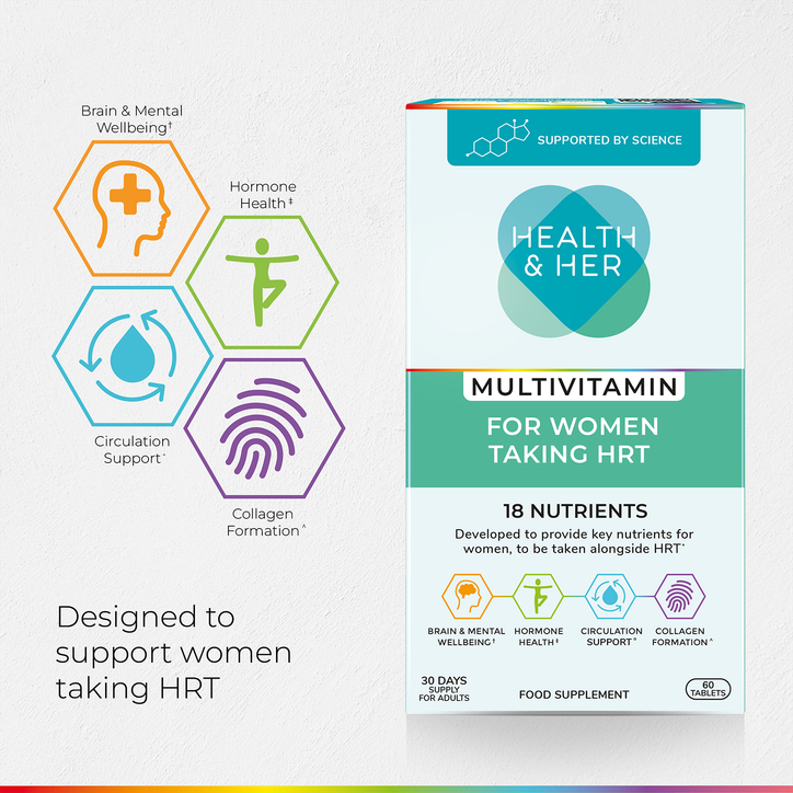 Health & Her HRT Multivitamin Support 60 Tablets image 7