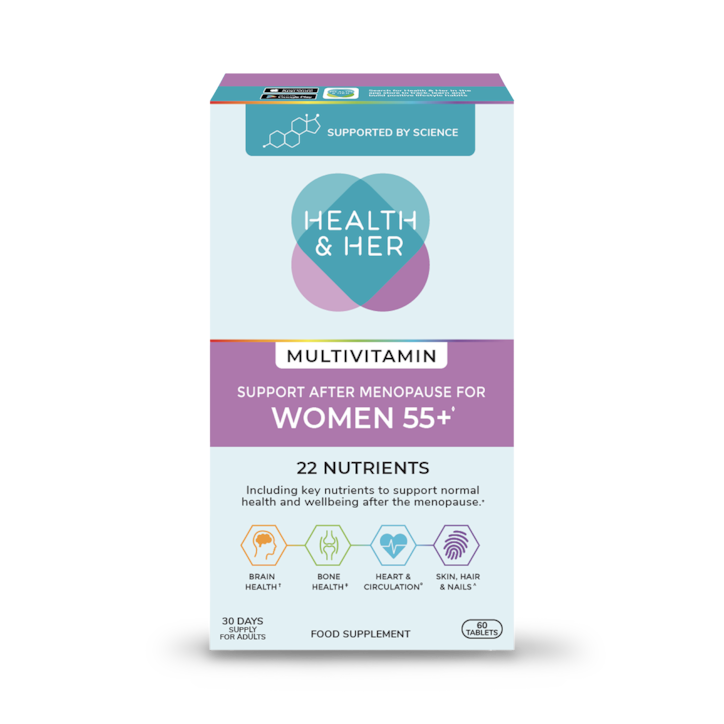 Health & Her Women 55+ Multivitamin Support 60 Tablets image 1