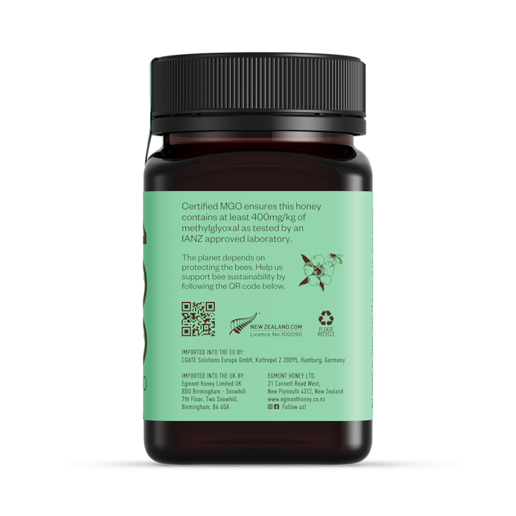 Egmont Honey Monofloral Manuka Honey MGO 400+ 500g image 4