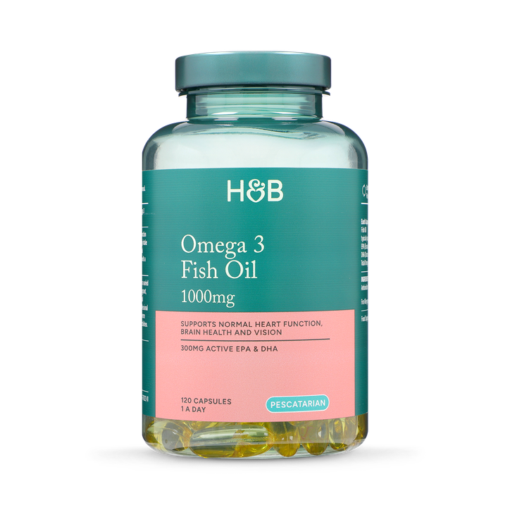 Holland & Barrett Pescatarian Omega 3 Fish Oil 1000mg 120 Capsules image 1