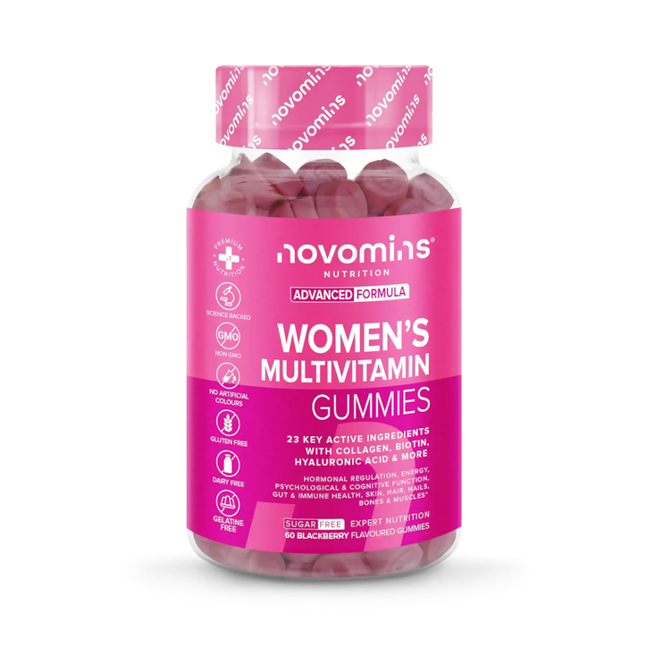 Novomins Women's Multivitamin 60 Blackberry Flavoured Gummies image 1