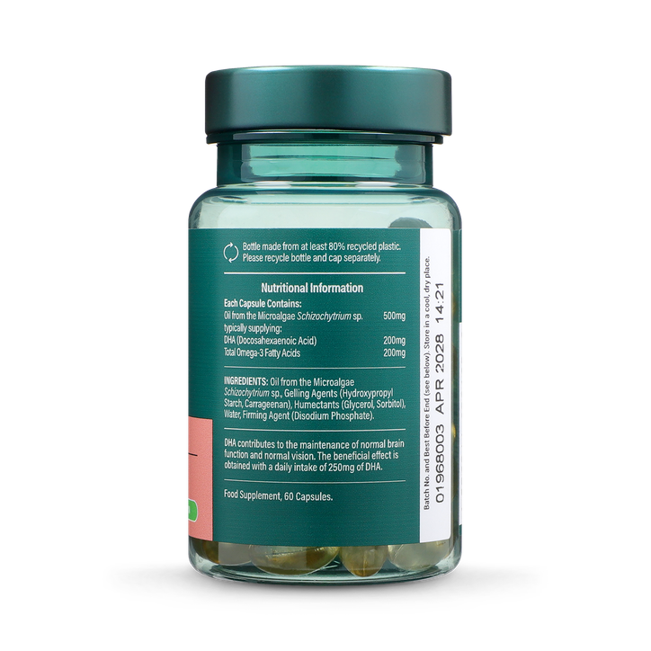 Holland & Barrett Vegan Omega 3 Oil 500mg 60 Capsules image 2