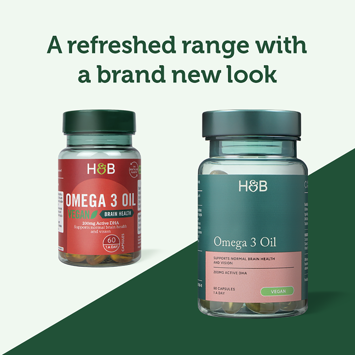 Holland & Barrett Vegan Omega 3 Oil 500mg 60 Capsules image 3