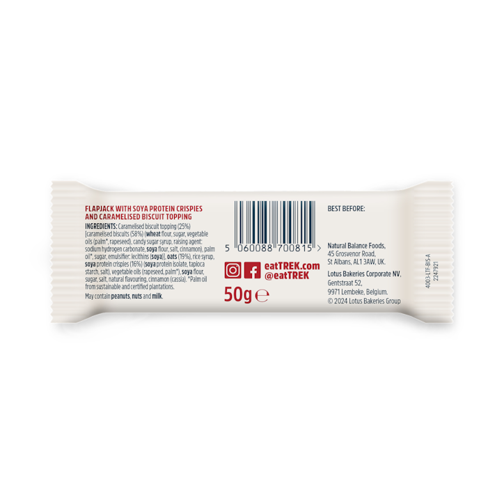 Trek Biscoff High Protein Flapjack 50g image 2