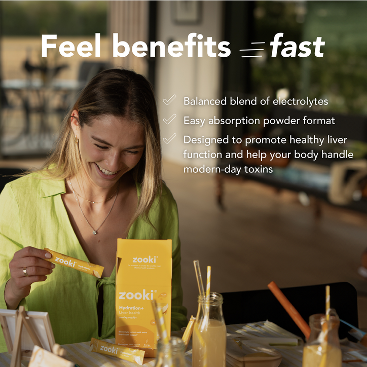 Zooki Hydration+ Liver Health, Lemon Ginger Flavour 7 Sachets image 6