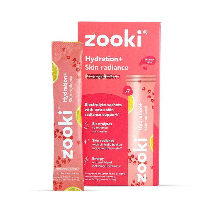 Zooki Hydration+ Skin Radiance, Pomegranate Lemon Flavour 7 Sachets image 1