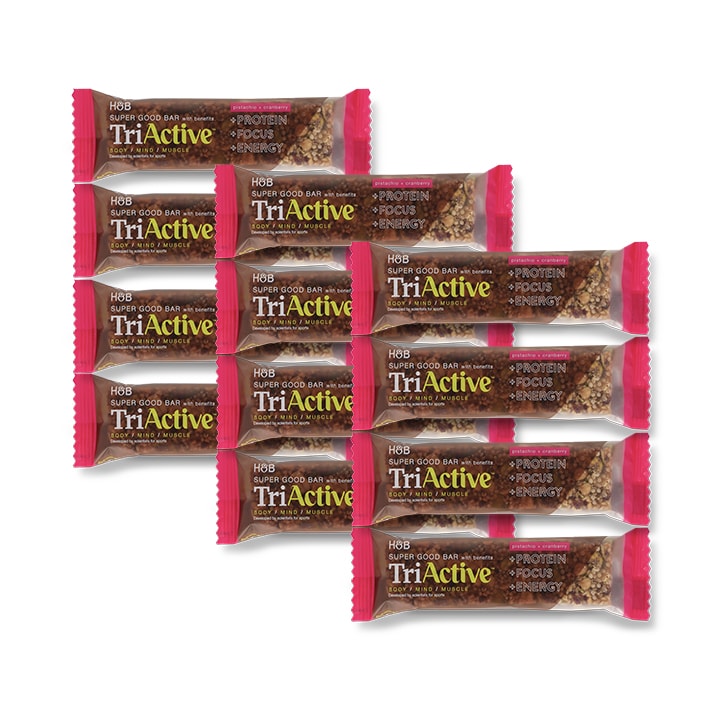 TriActive Super Good Bar Pistacio & Cranberry 12 x 50g image 1