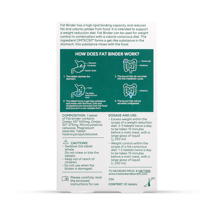 Holland & Barrett Fat Binder 30 Capsules image 2