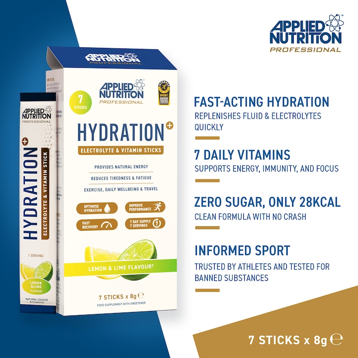 Hydration+ Sticks Lemon & Lime 7 X 8g Sachets image 2
