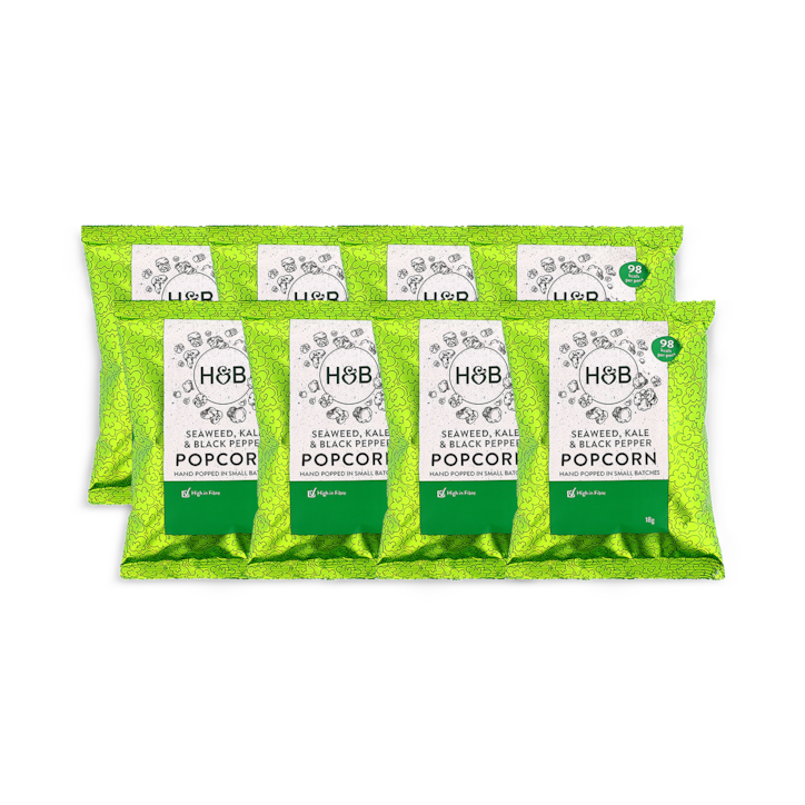 Holland & Barrett Seaweed, Kale & Black Pepper Popcorn 8x 18g image 1