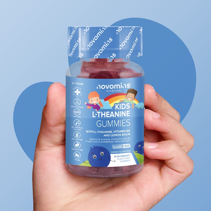 Novomins Kids L-Theanine 30 Blueberry Flavoured Gummies image 4