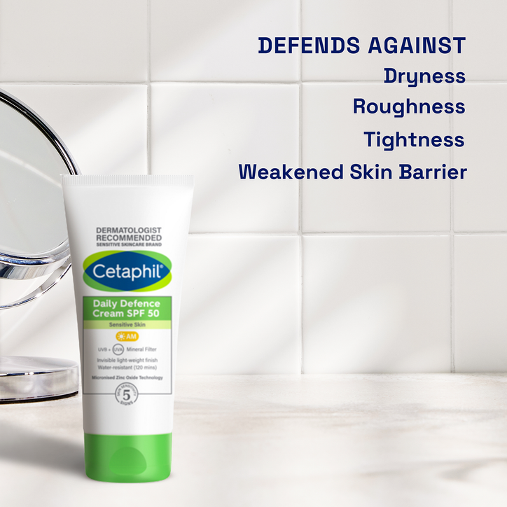 Cetaphil Daily Defence Cream SPF 50+ Mineral Sunscreen 50g image 8
