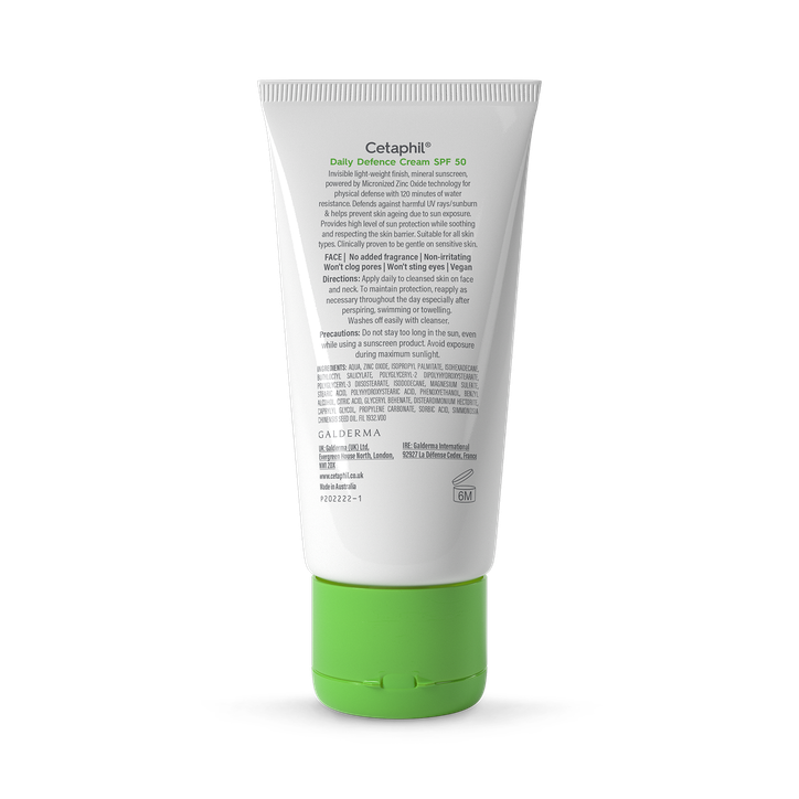 Cetaphil Daily Defence Cream SPF 50+ Mineral Sunscreen 50g image 9