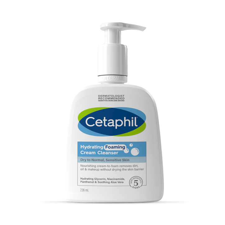 Cetaphil Hydrating Foaming Cream Cleanser Face Wash 236ml