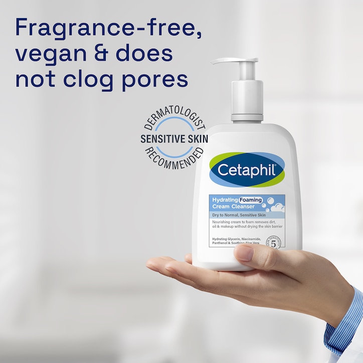 Cetaphil Hydrating Foaming Cream Cleanser Face Wash 236ml image 5