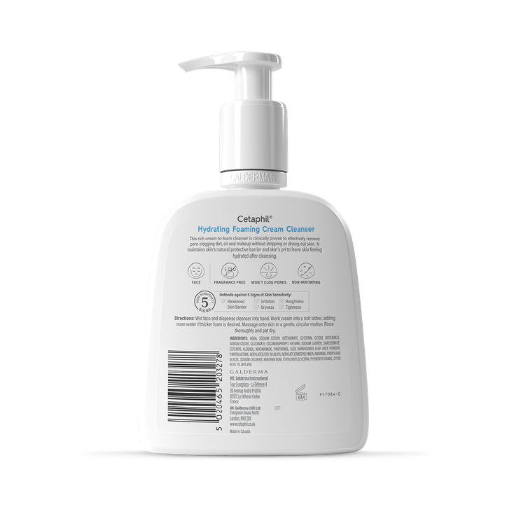 Cetaphil Hydrating Foaming Cream Cleanser Face Wash 236ml image 9