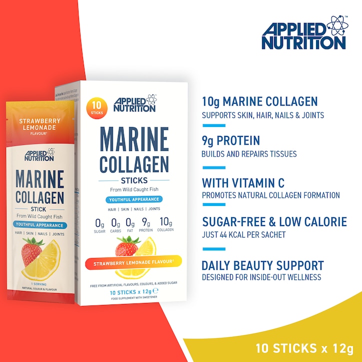 Marine Collagen Strawberry Lemonade 10 x 12g Sachets image 2