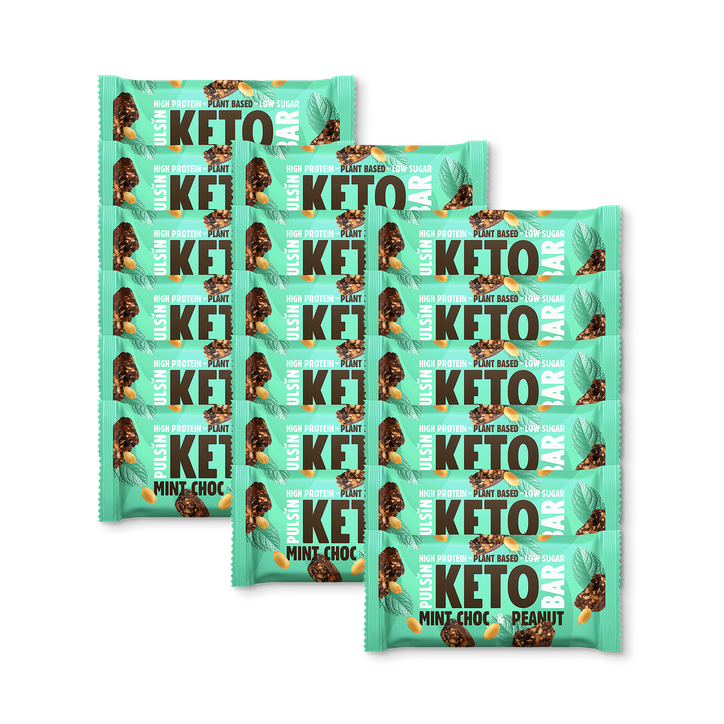 Pulsin Mint Chocolate & Peanut Keto Bar 18 x 50g image 1
