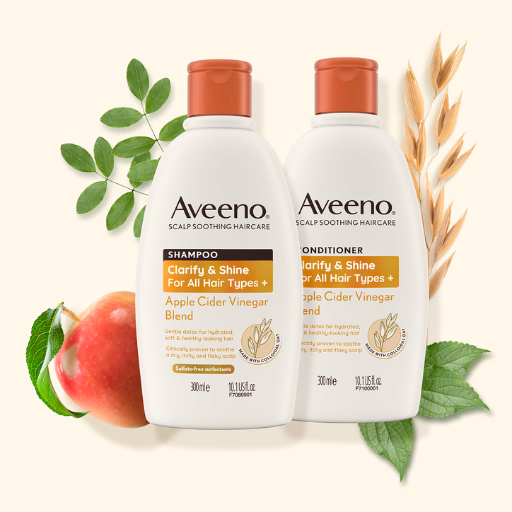 Aveeno Haircare Clarify And Shine+ Apple Cider Vinegar Conditioner 300ml image 7