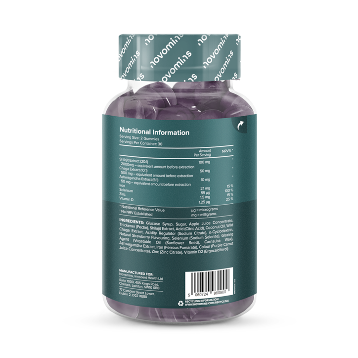 Novomins Shialajit 30 Strawberry Flavoured 60 Gummies image 3