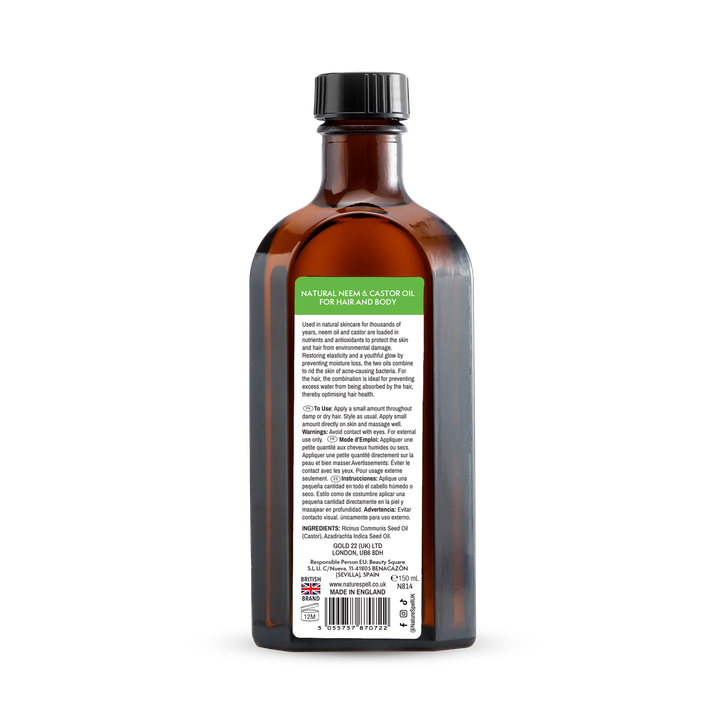 Nature Spell Neem & Castor Oil for Hair and Skin 150ml image 2