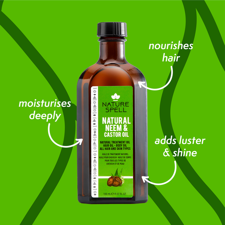 Nature Spell Neem & Castor Oil for Hair and Skin 150ml image 3